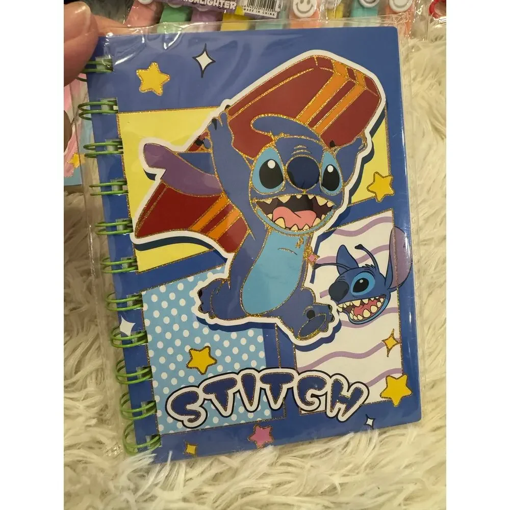 Stitch surfing board notebook size A6 spiral lined pages sparkles